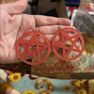 Occult star earrings